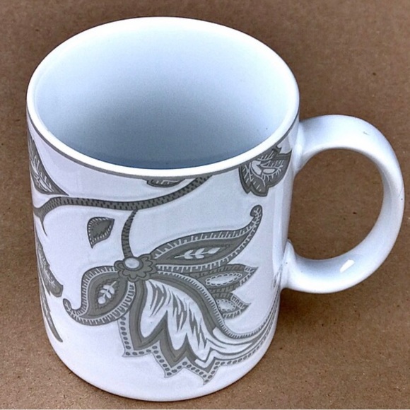 Vintage Discontinued 1990s NAUTICA Tableware TISBURY TAUPE Paisley Coffee Mug - Picture 9 of 10